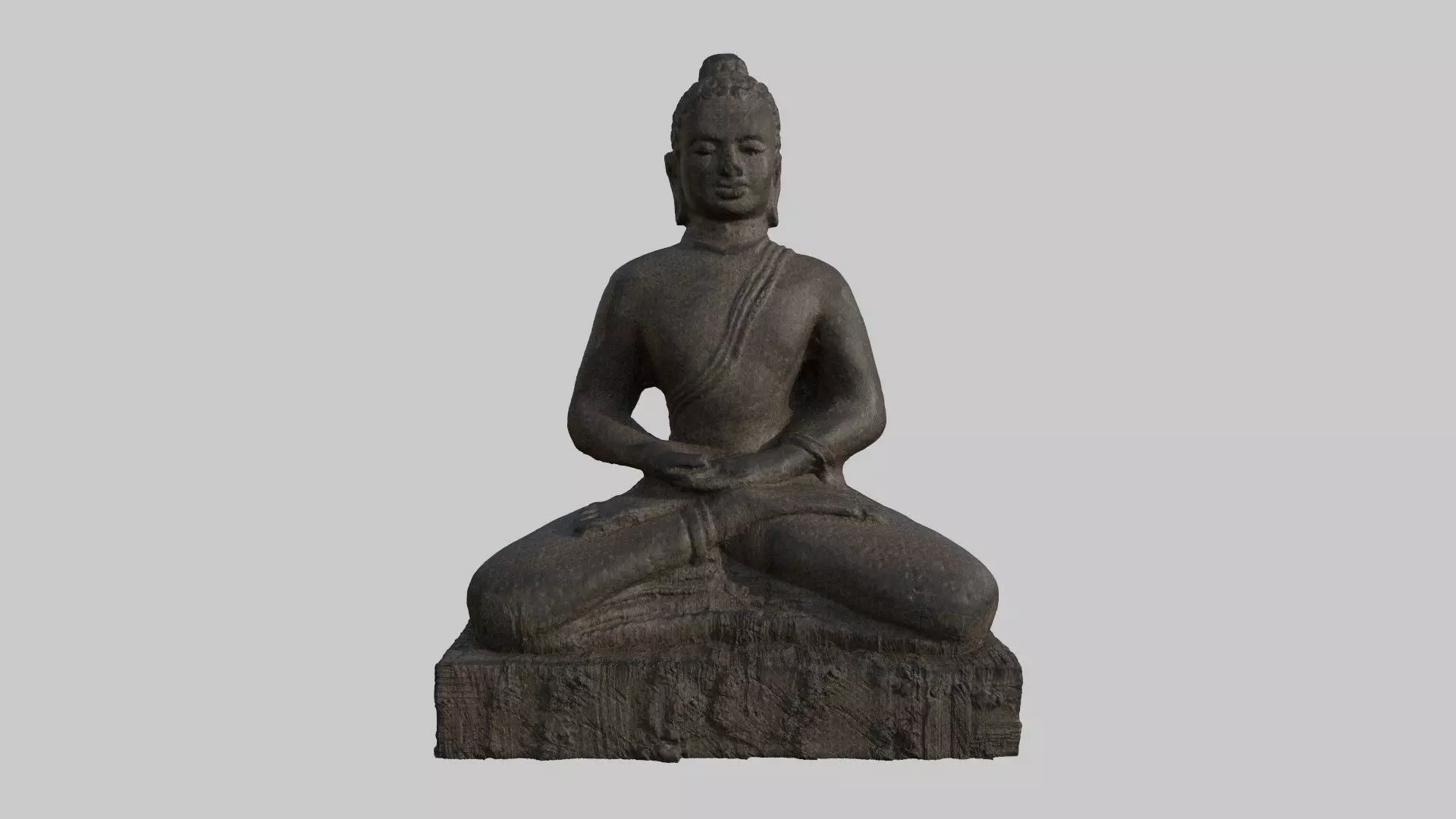 buddha sculpture statue hi poly 3D model
