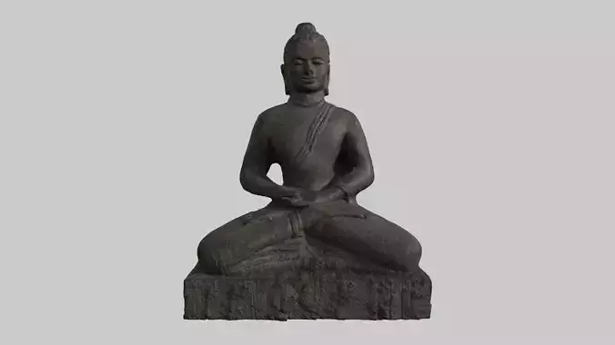 buddha  sculpture statue hi poly