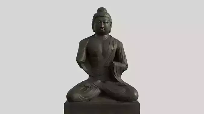buddha sculpture statue hi poly