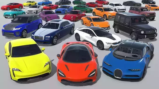 30 Cars Pack with Interior - Racing Cars