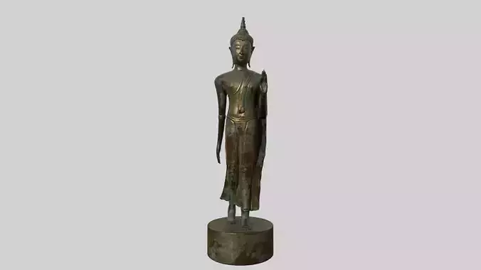 buddha  sculpture statue hi poly