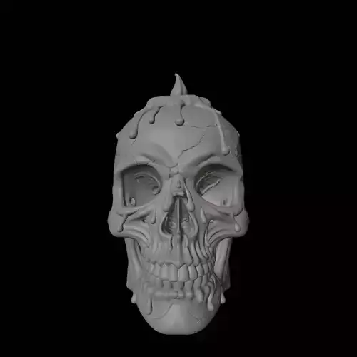 Gothic Skull Candle Holder