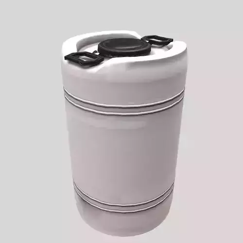 Plastic Circular Barrel Low Poly