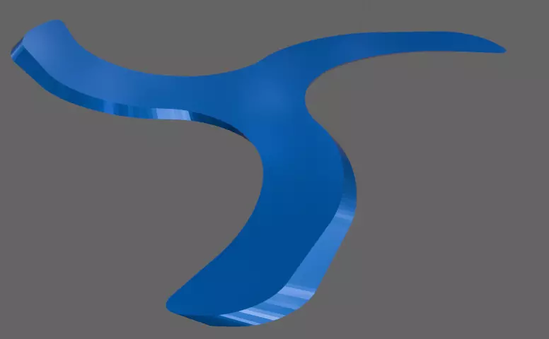 three winged boomerang 1 part 3D print model