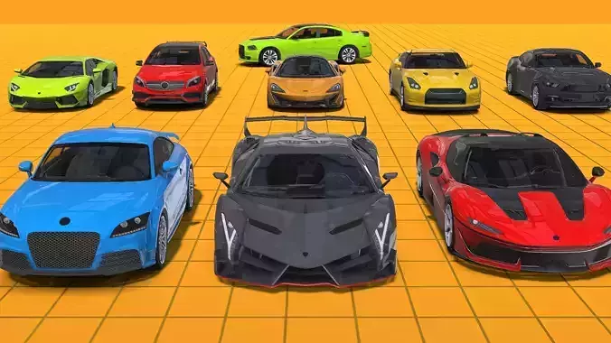 Cars Pack with Interior - Low Poly