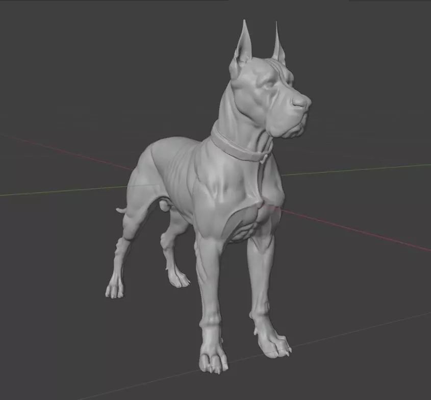 Dog Great Dane 3D print model