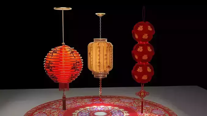 Chinese  red lantern 