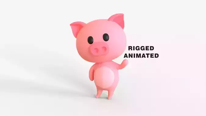 Little Funny Pig Animated 
