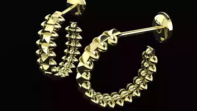 Clash Earrings  3D PRINTING MODEL