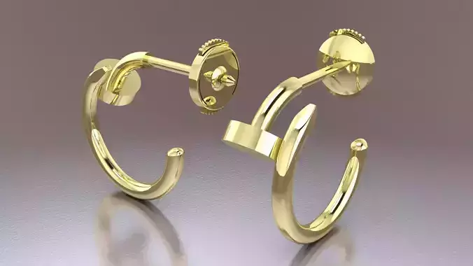 Juste Un Clou Earring 3d printing model