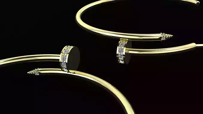 Juste Un Clou Earring 3d printing modeL