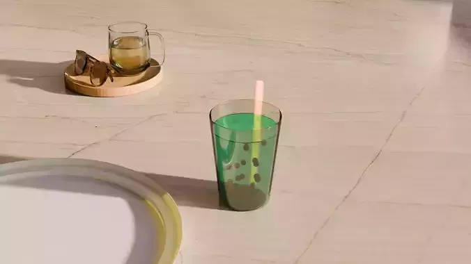 Boba Tea Straw Realistic 3D Printable Life-Size Model