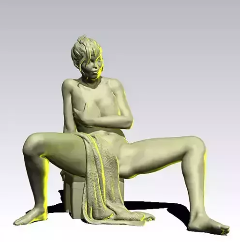 Sumo Stool Nude female figure Quality STL