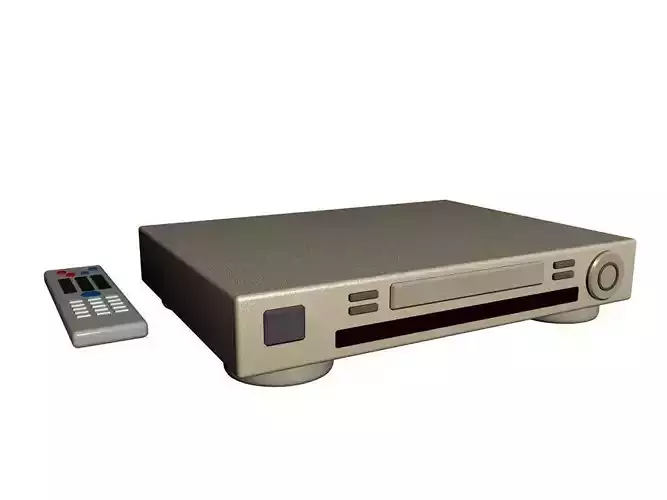 DVD player and remote control 3D model
