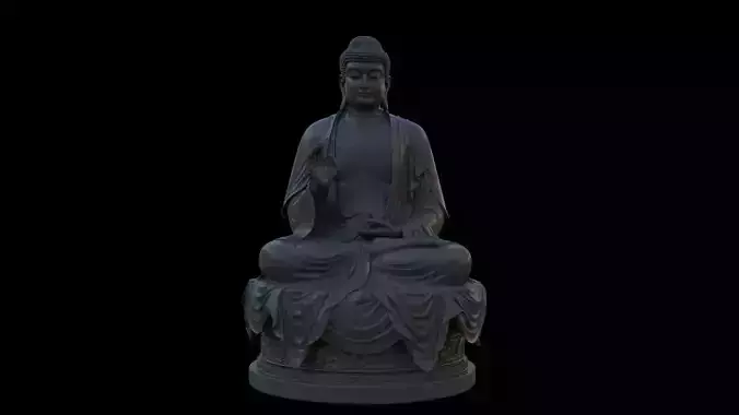 buddha sculpture statue hi poly