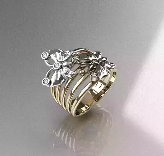 Ring Butterfly 3D print model
