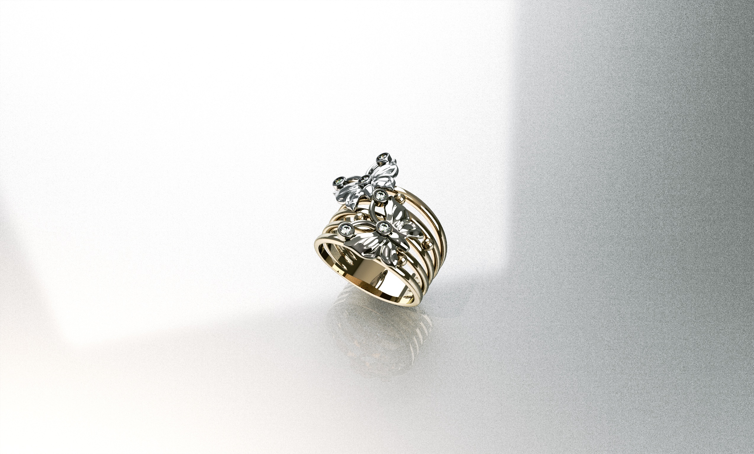 Ring Butterfly 3D print model_2