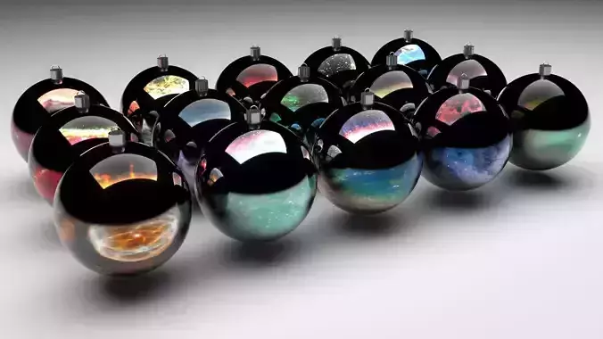 Nebula Christmas Balls Set