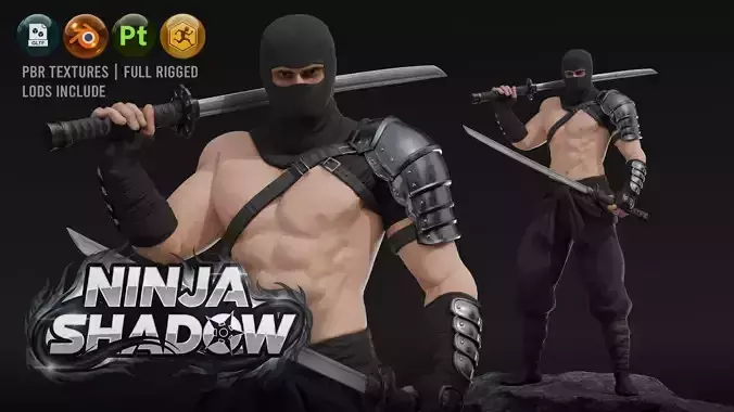 Ninja Low-poly 3D model