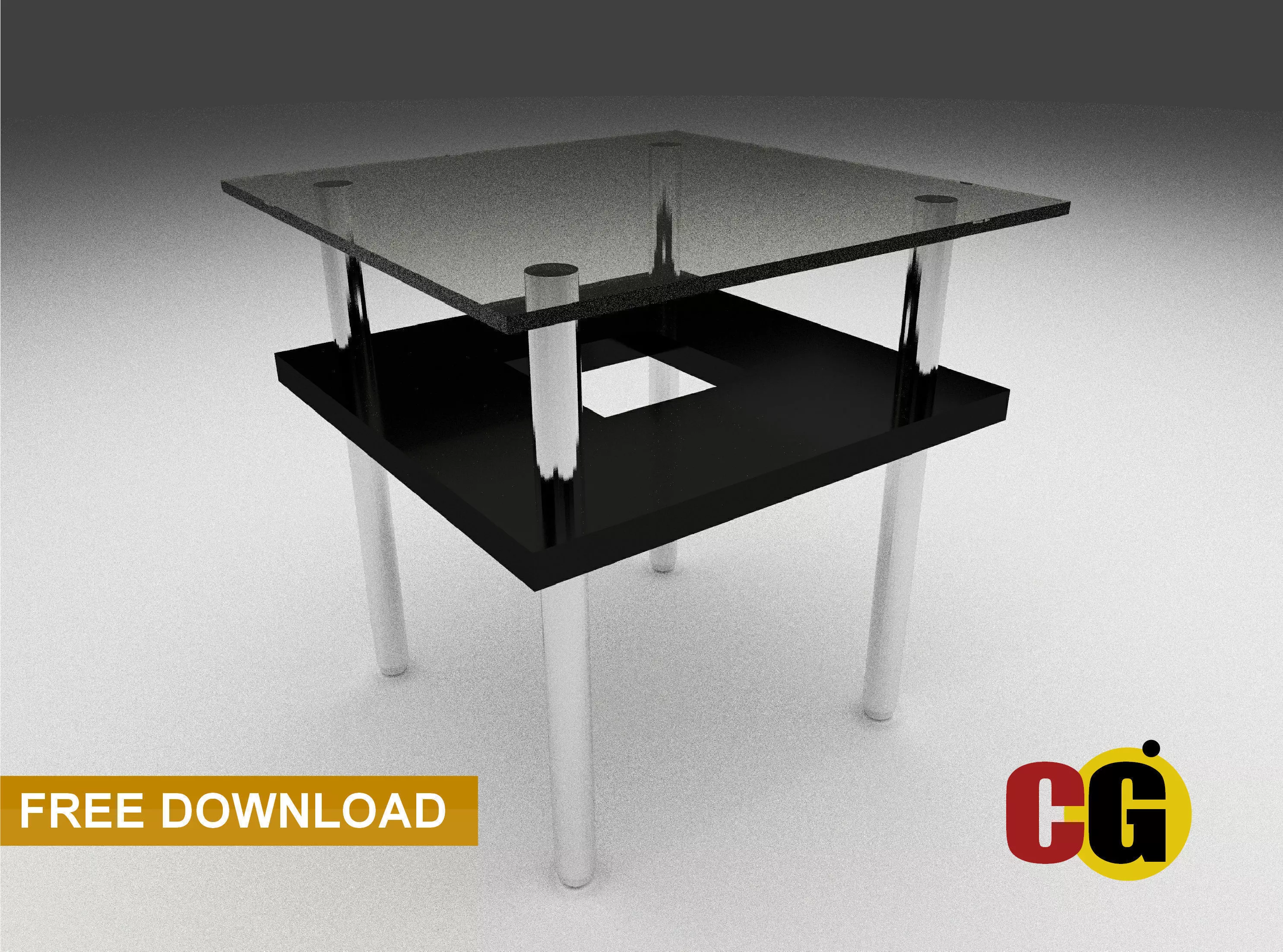 Glass Table free VR / AR / low-poly 3D model | CGTrader