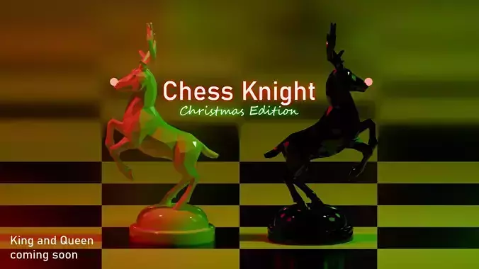 CHESS KNIGHT - CHRISTMAS EDITION - 3D Print Model