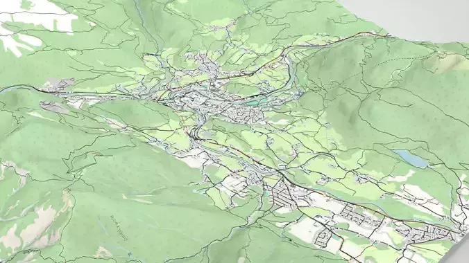 Cityscape Bad Ischl Austria 3D model 4