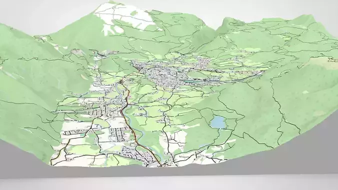 Cityscape Bad Ischl Austria 3D model 6