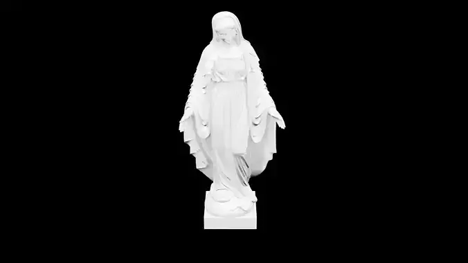 Mother maria Virgn Religious Figure Sculpture Print