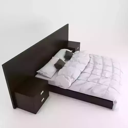 modern bed  3D model