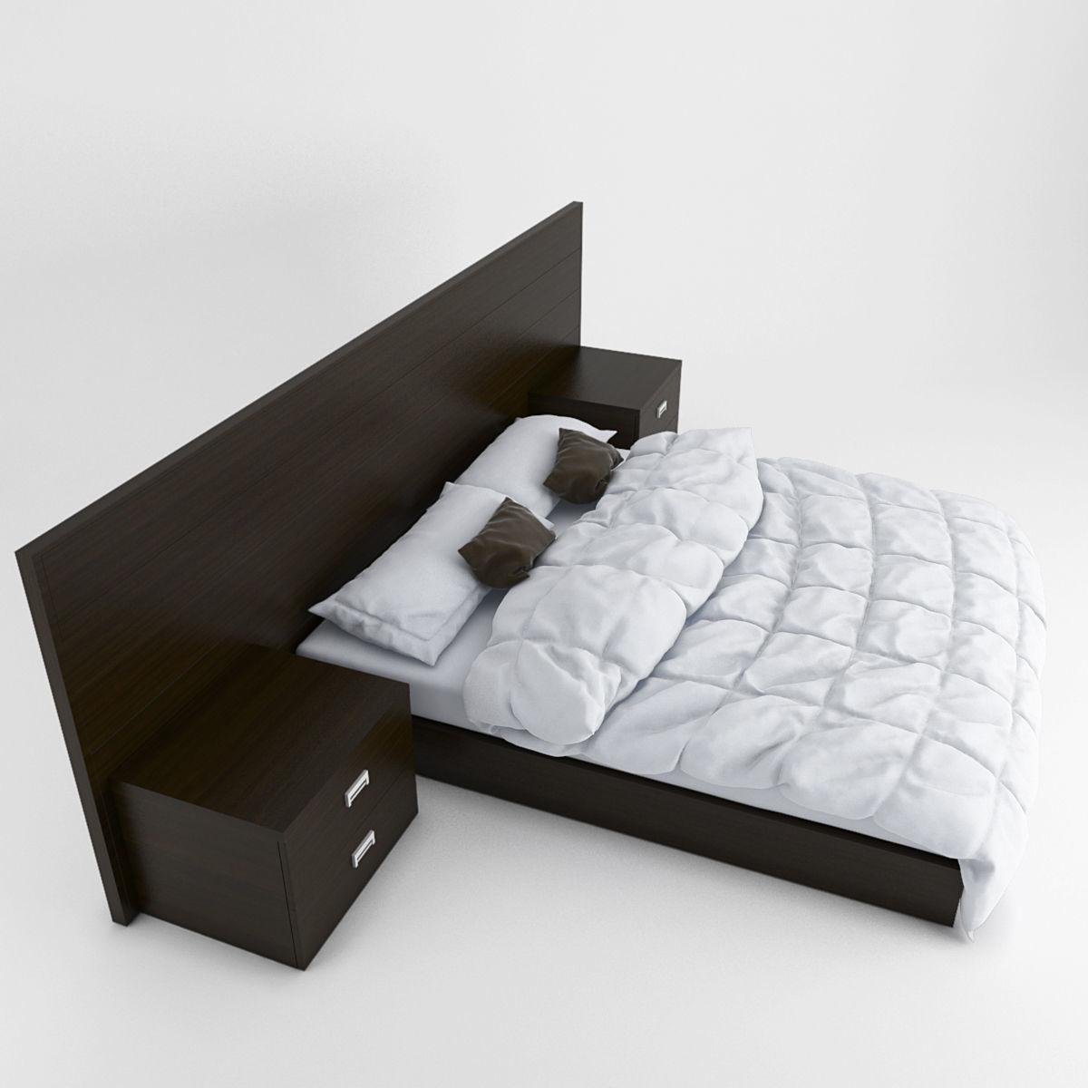 modern bed  3D model_4