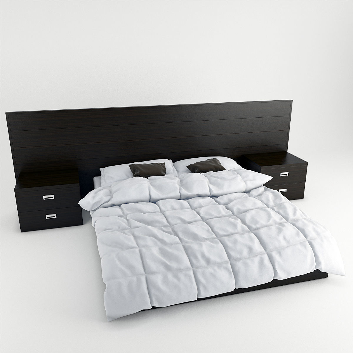 modern bed  3D model_5
