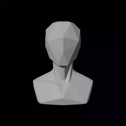 Geometric Human Bust Sculpture