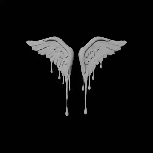Dripping Angel Wings Fantasy Art Model