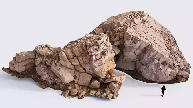 Cliff Formation Basalt Scan PBR 