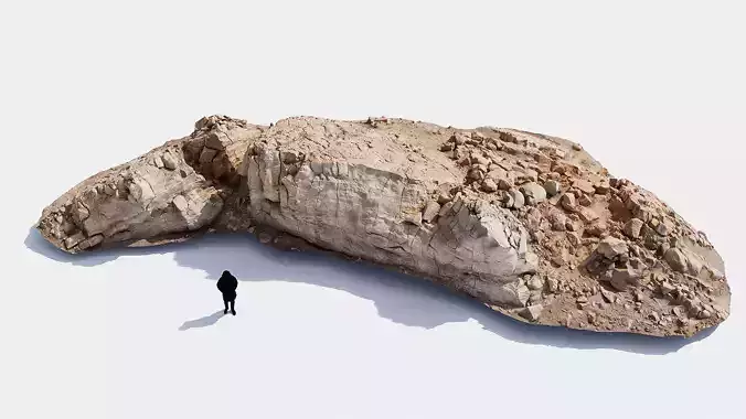 Cliff Formation Basalt Scan PBR 