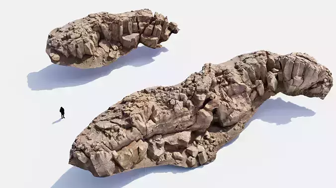 Cliff Formation Basalt Scan PBR 