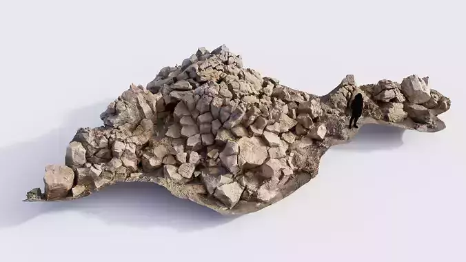 Cliff Rocks Basalt Scan PBR 