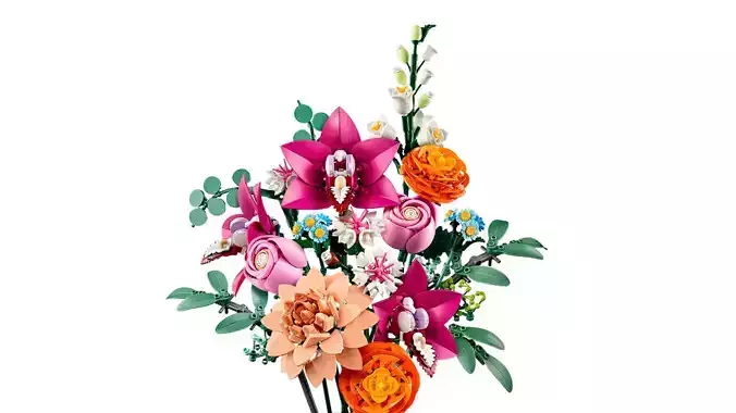TwindBricks3D - 10342 Pretty Pink-Flower Bouquet