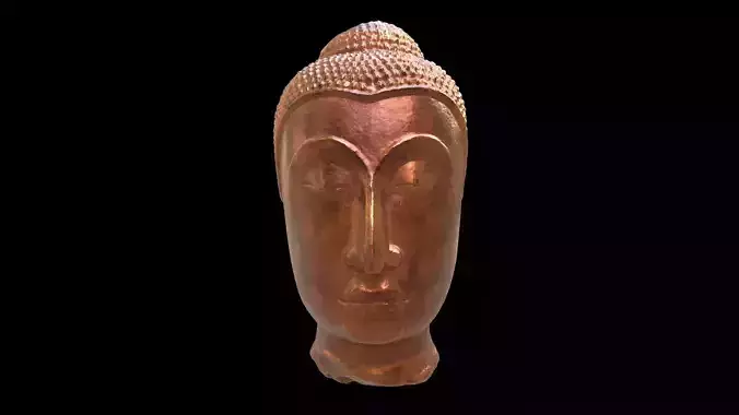  buddha face sculpture statue hi poly