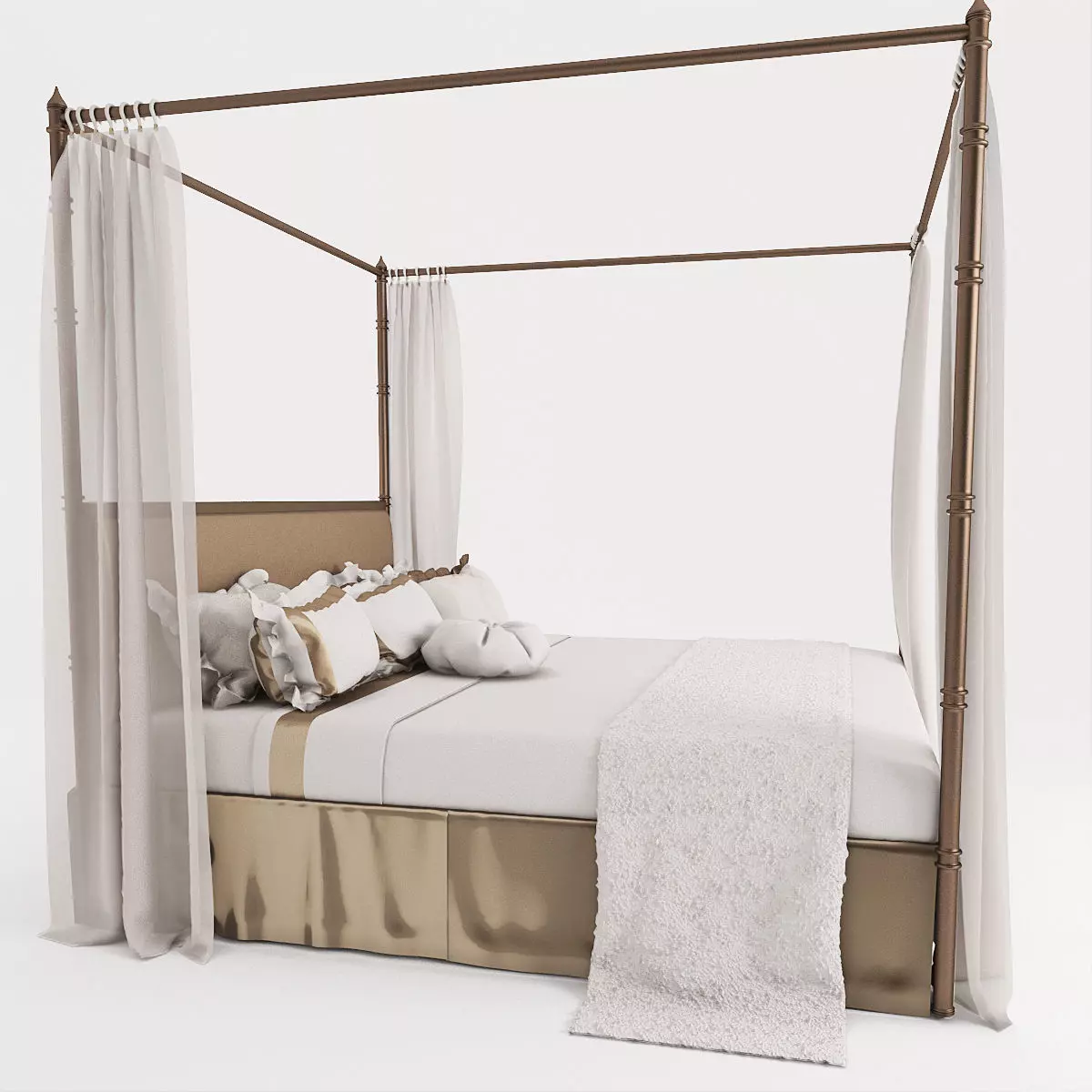italian bed 3D model