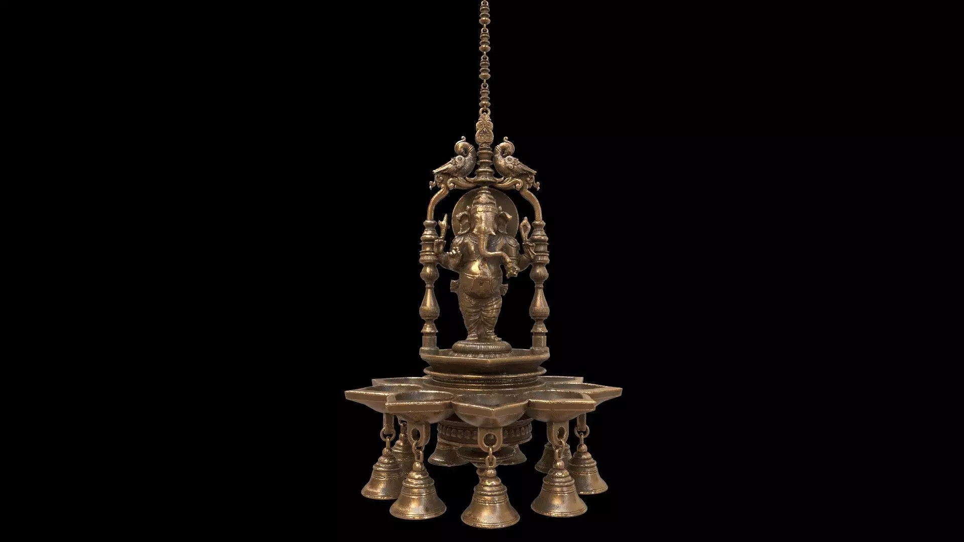 god ganesha oil lamp 3D model