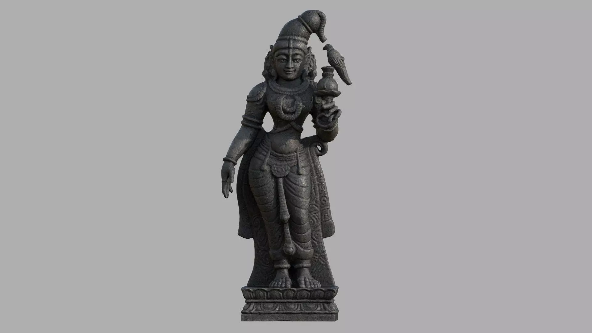Goddess Andal statue hi poly 3D model