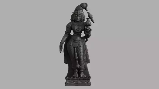 Goddess Andal statue hi poly