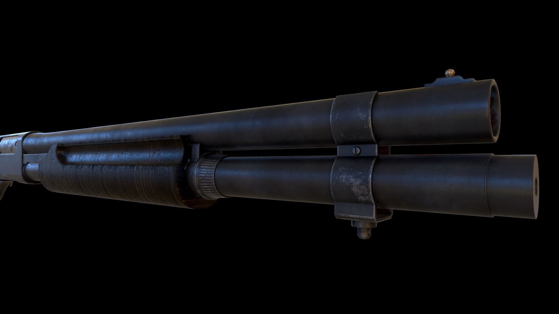 Remington 870 Low-poly 3D model_3
