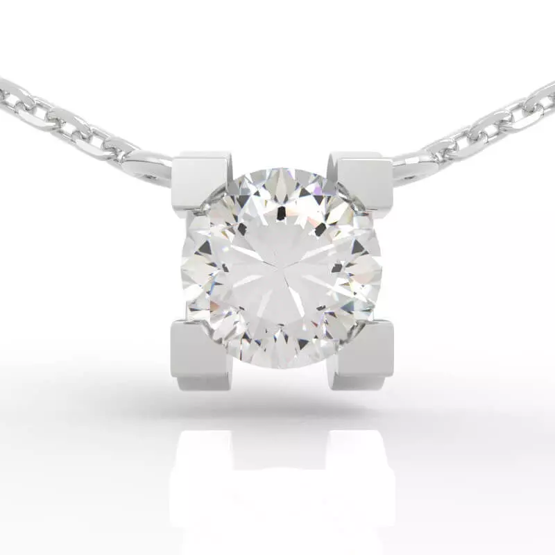 Stunning Solitaire Diamond Pendant Design 3D print model