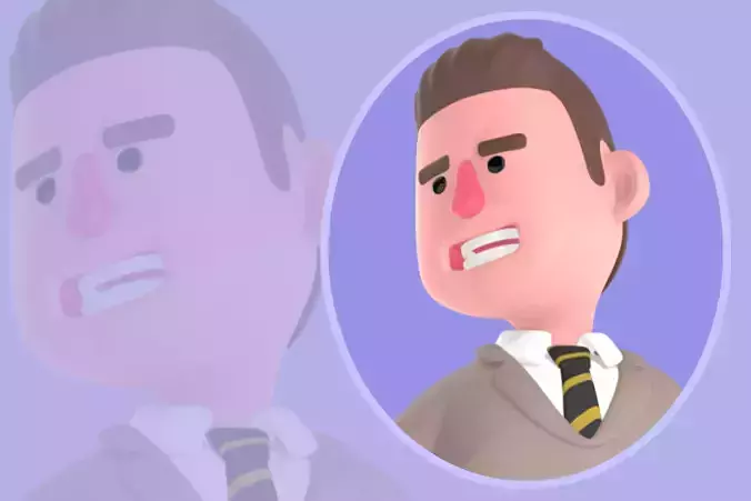 Stylized 3D Male Lawyer - Cartoon Attorney with Megaphone