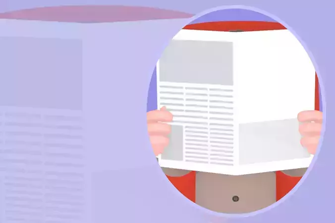 Stylized 3D Male Lawyer - Cartoon Attorney Reading Newspaper