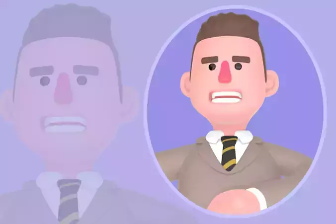 Stylized 3D Male Lawyer with Checklist - Cartoon Attorney