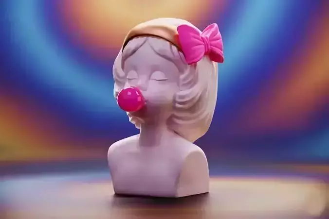 Pop Art Princess  Colorful Bubble Gum Babe 