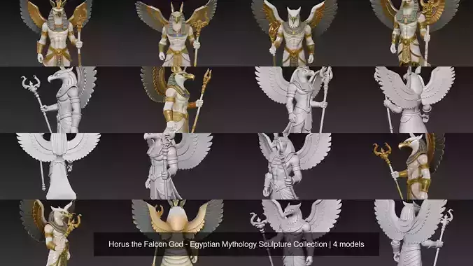 Horus the Falcon God - Egyptian Mythology Sculpture Collection
